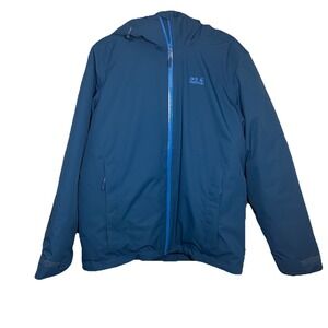 Jack Wolfskin Coat Argon Storm Winter Jacket Blue US Large UK42  Asia XL Hooded